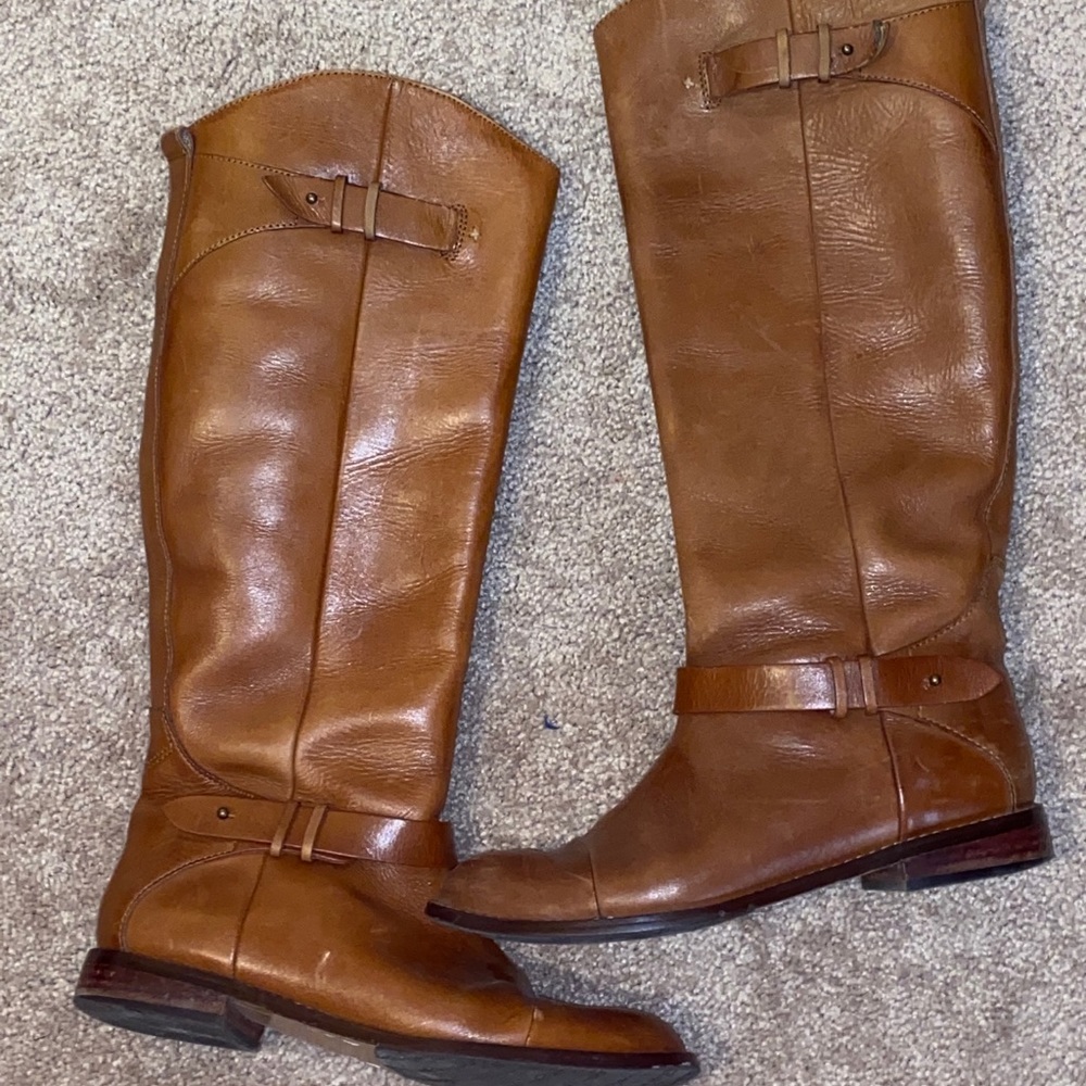 Halogen Leather Brown Boots